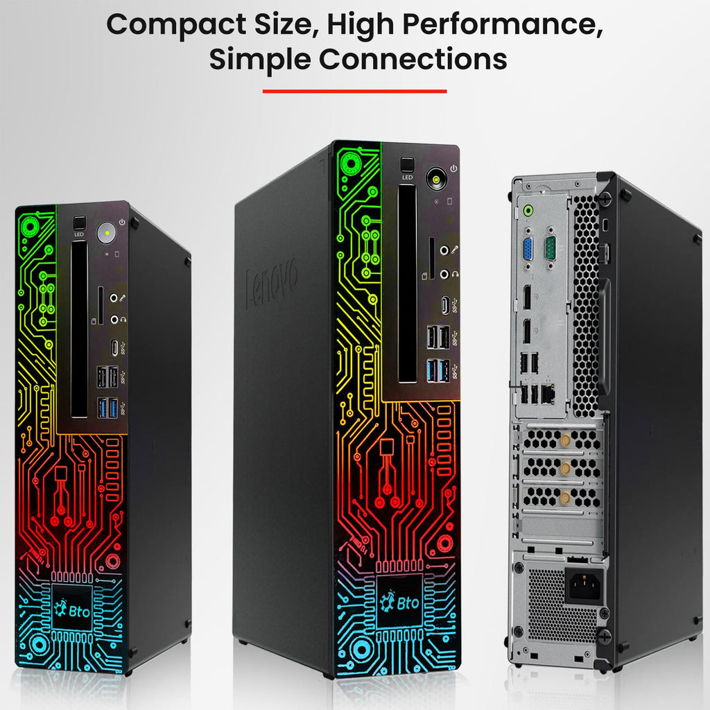 RGB Gaming Desktop PC Intel i5 16GB Ram 512GB SSD GeForce GT 1030 Windows 11 Pro N56108