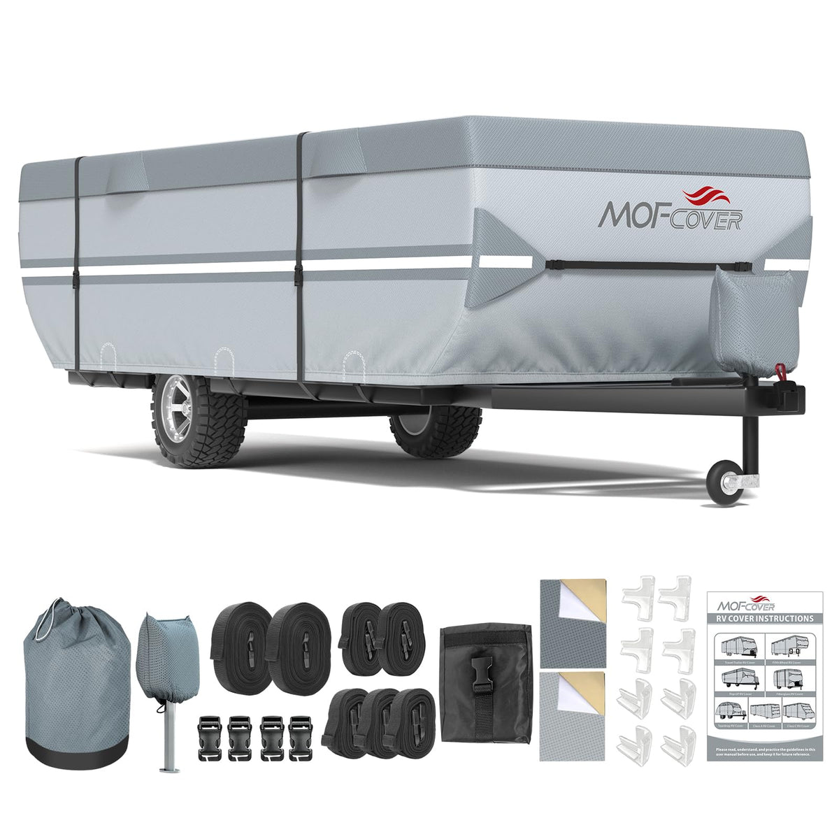 9 Layers Rip-Stop 14-16ft Pop Up Camper Cover D68628