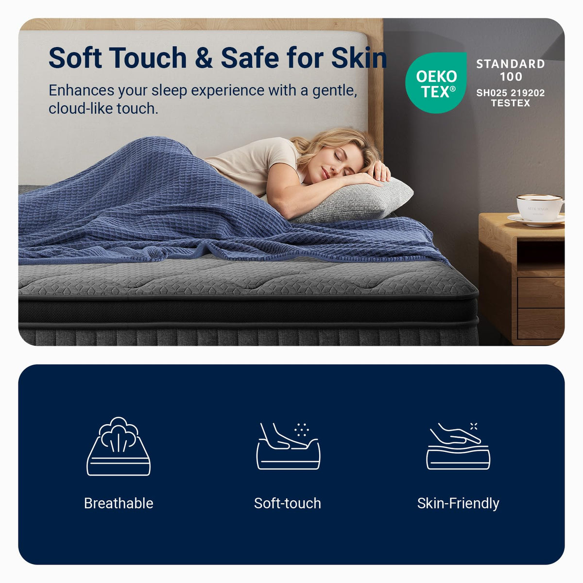 10 Inch Full Size Medium Firm Hybrid Mattress Y28896