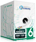 Cat 6 Ethernet Cable 1000ft 23AWG UTP 4-Pairs White I4842