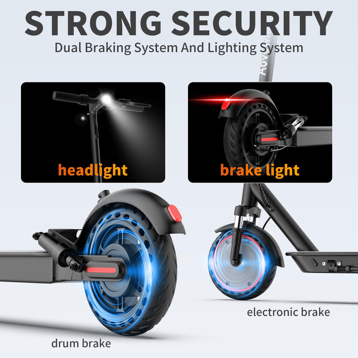 Folding Electric Scooter with Dual Brakes U958709