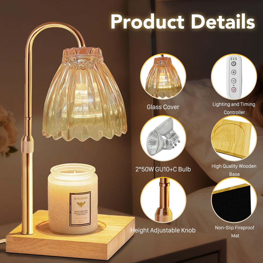 Dual Bulbs Dimmable Adjustable Height Candle Warmer A503