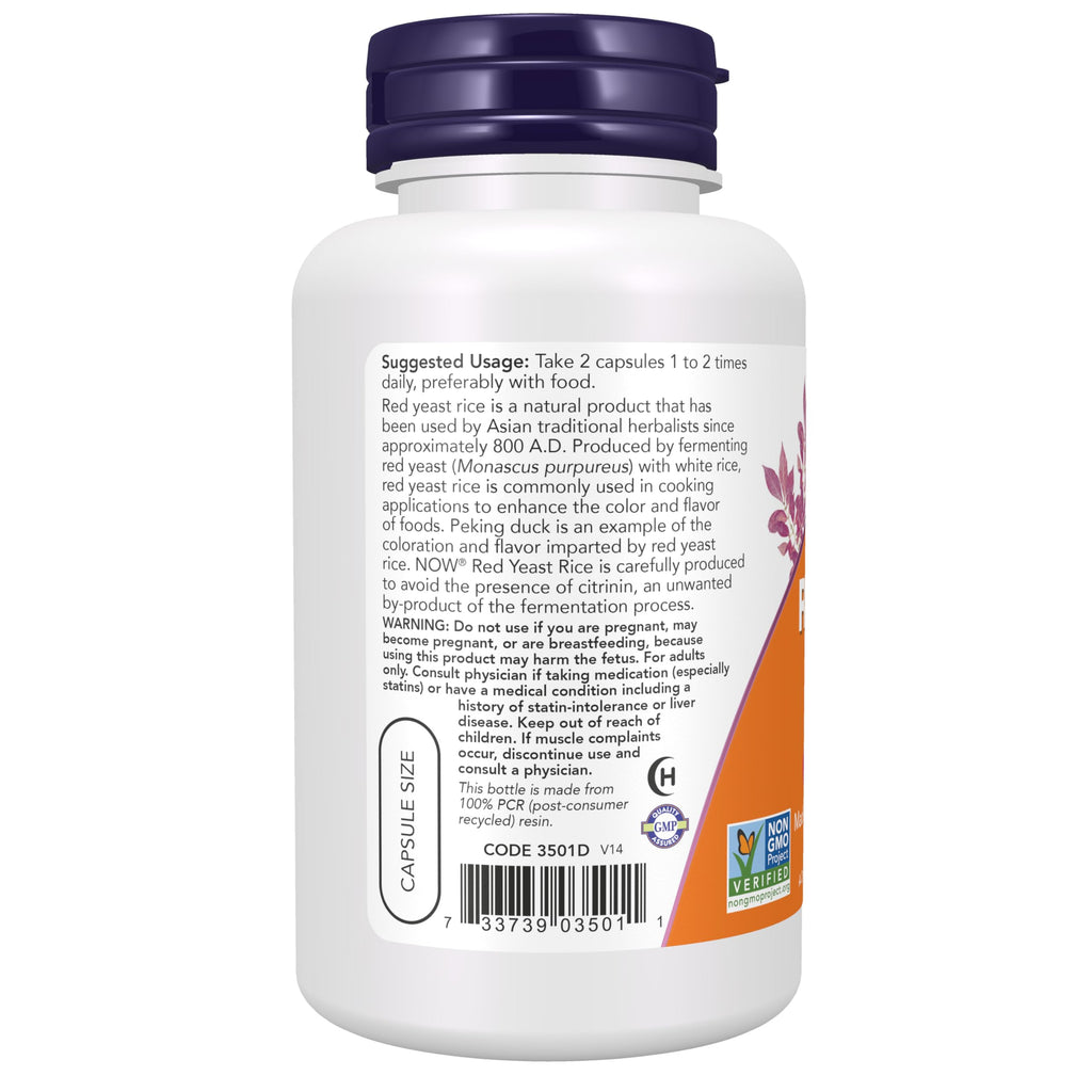 Red Yeast Rice 600 mg 120 Veg Caps A7062