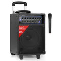 Wireless Portable PA System 400W Bluetooth Compatible Rechargeable Battery Powered Speaker Microphone Set D941