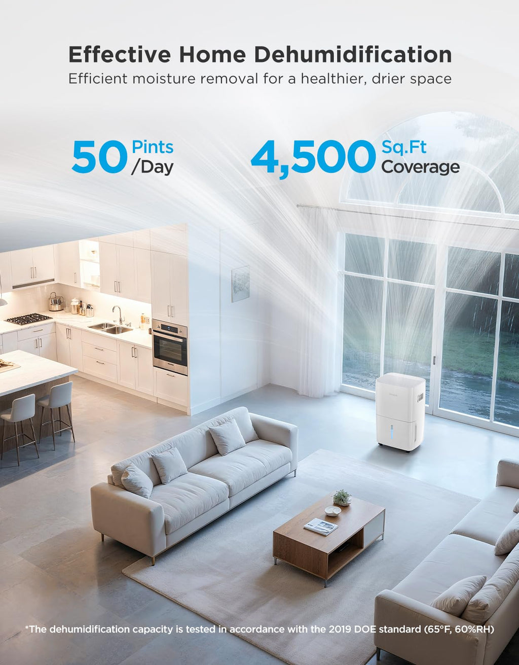Dehumidifier 4,500 Sq. Ft. 50 to 137 Pint U724587