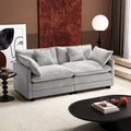 77 Inch Grey Chenille Loveseat F350