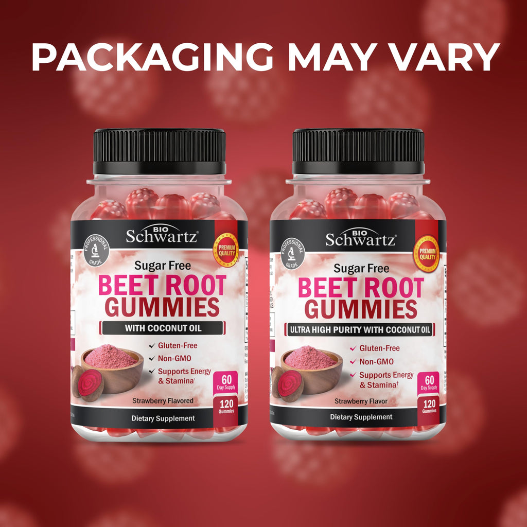 Sugar Free Beet Root Gummies Strawberry Flavor 120 Count O206