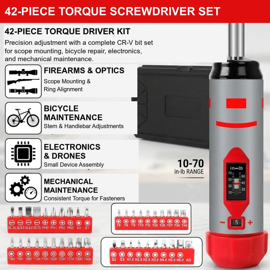 42-Piece Torque Screwdriver Set with 40 CR-V Bits G78882