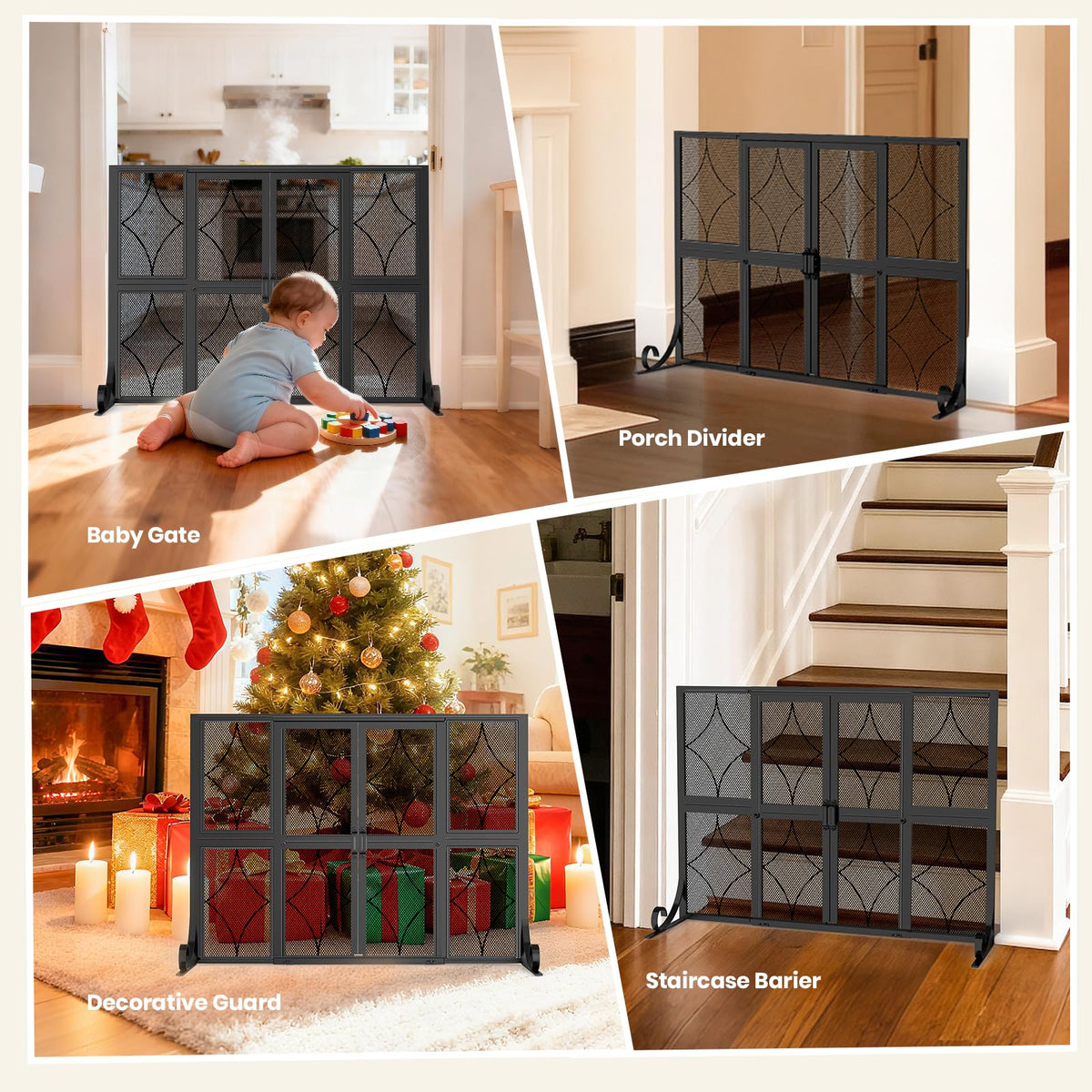 Fireplace Screen with Sliding Doors I420