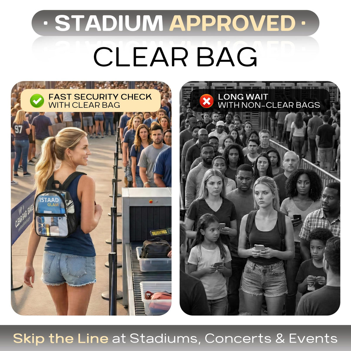 Clear Backpack 12x6x11 J3166