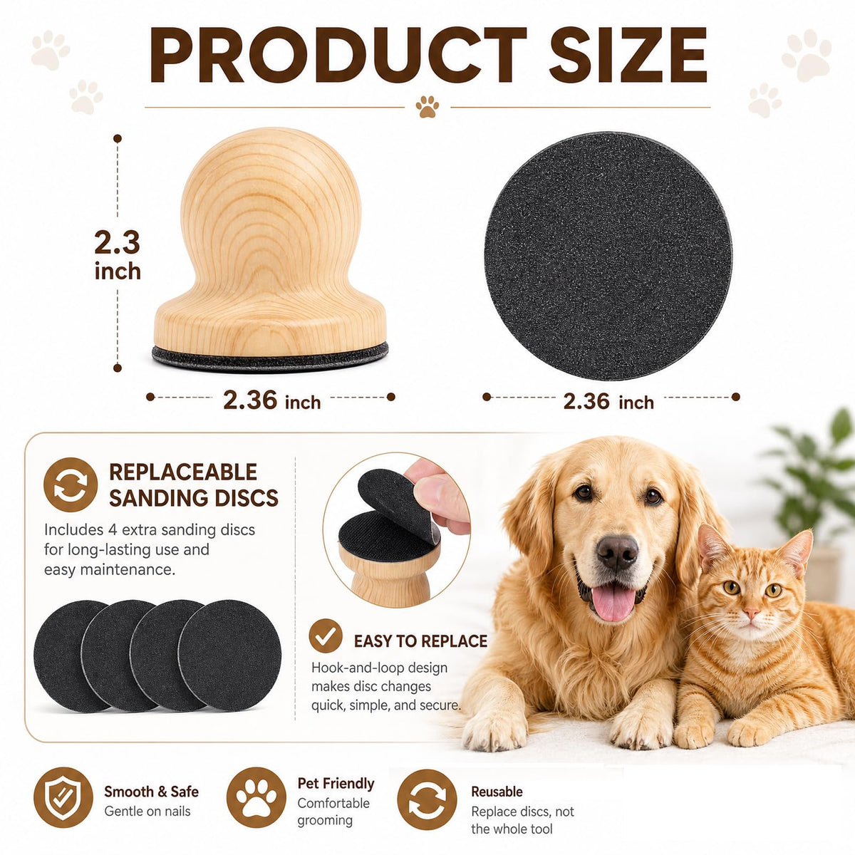 Dog Nail File with 6 Pcs Filing Disc C105