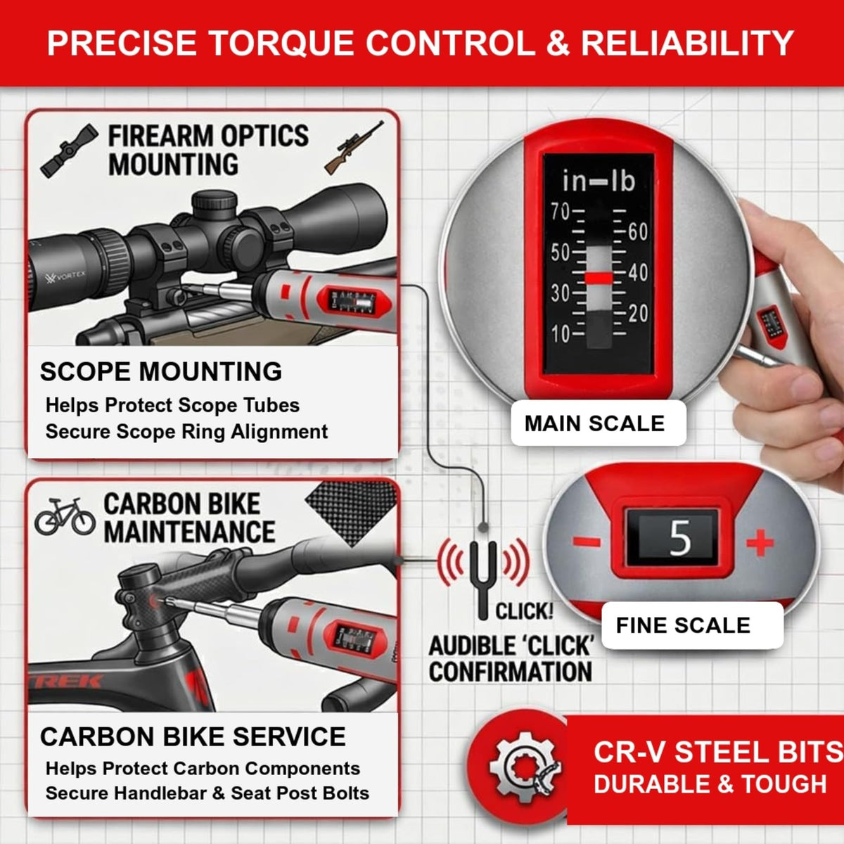 42-Piece Torque Screwdriver Set with 40 CR-V Bits G78882