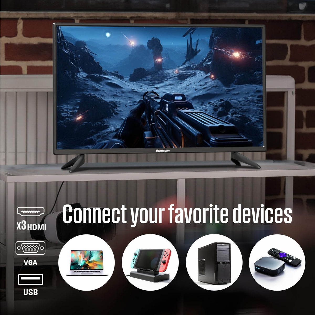 32 Inch HD LED Flat Screen TV with Built in DVD Player F421
