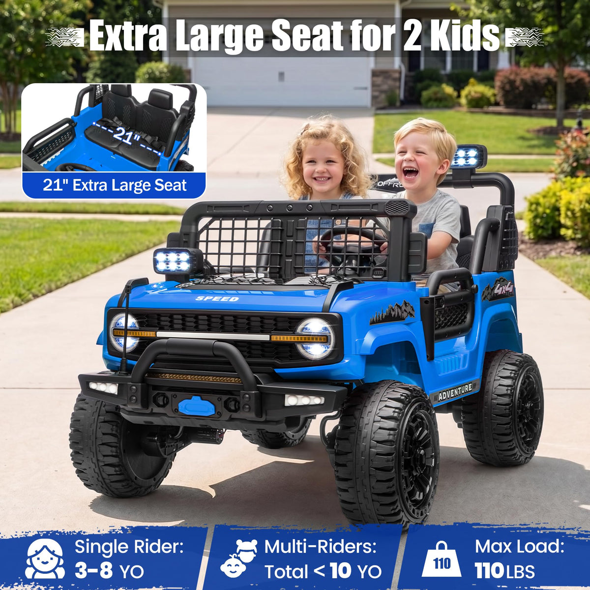 24V Electric 2 Seater Ride On Truck Toy with Remote Control I292153