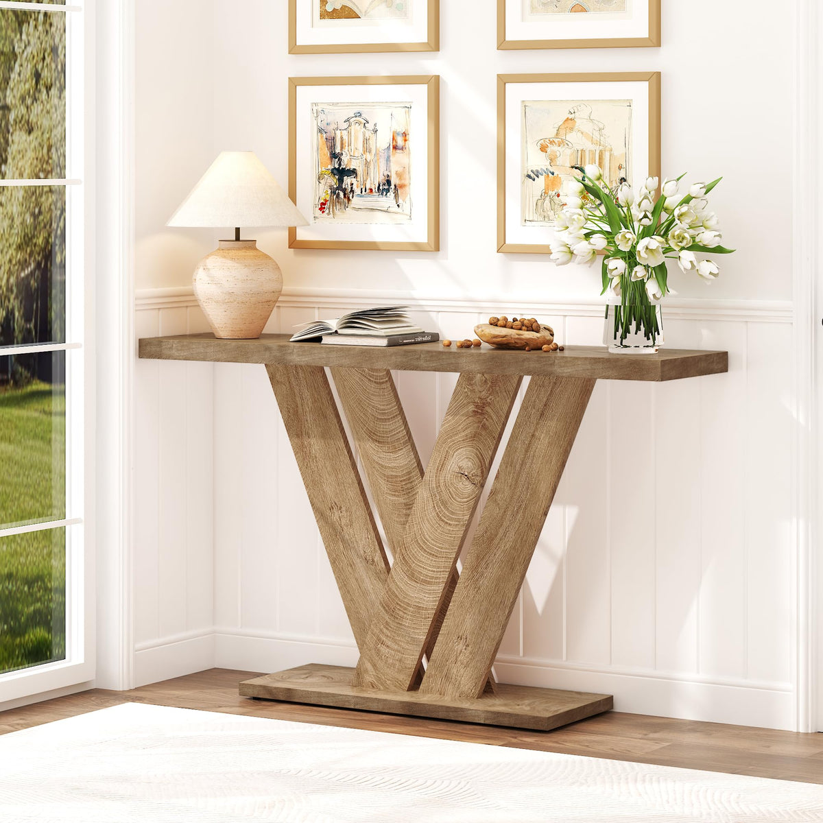 51" Wood Console Table P9219