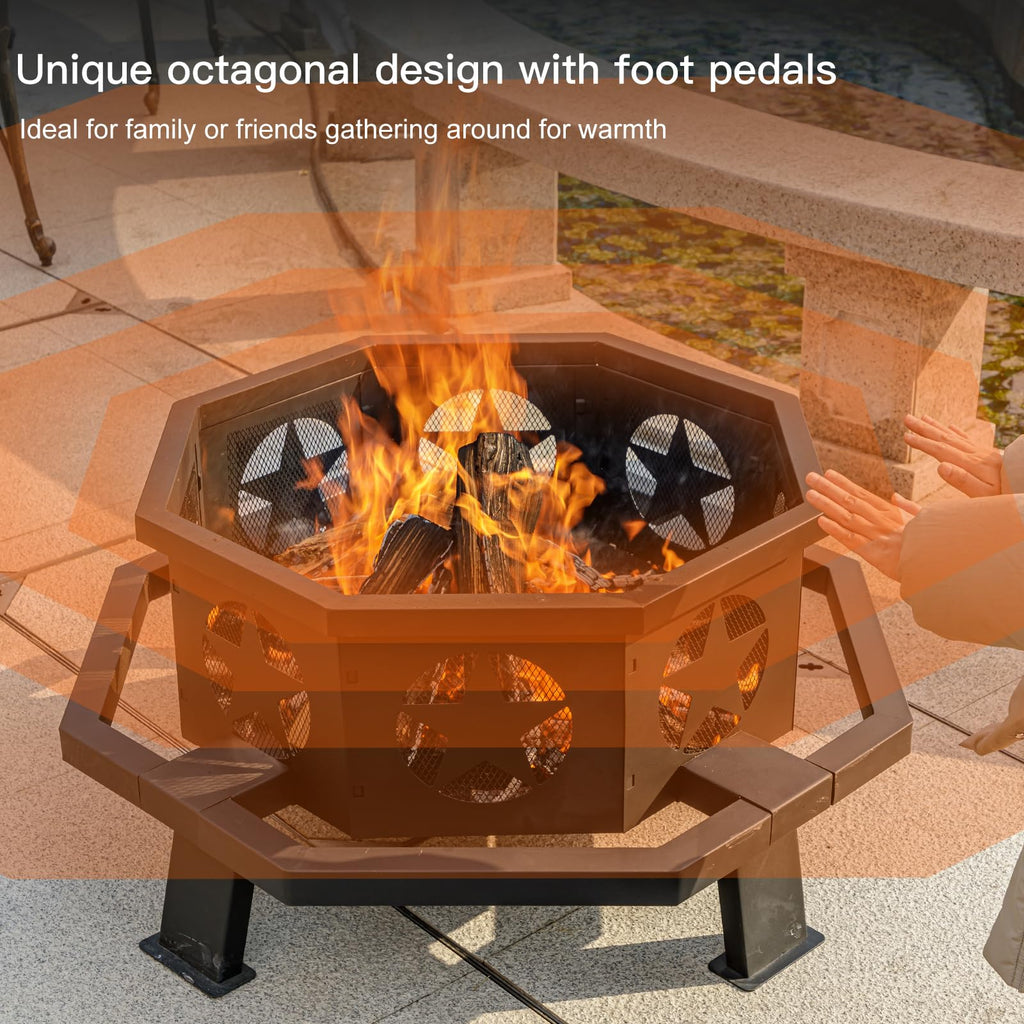32 inch Fire Pit with Fire Poker U225073