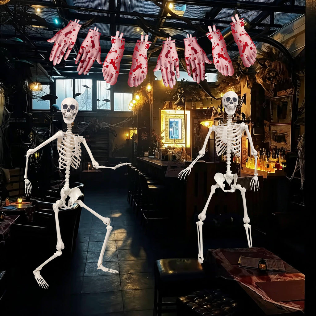 5.4Ft Poseable Skeleton Plastic Human Bones O559