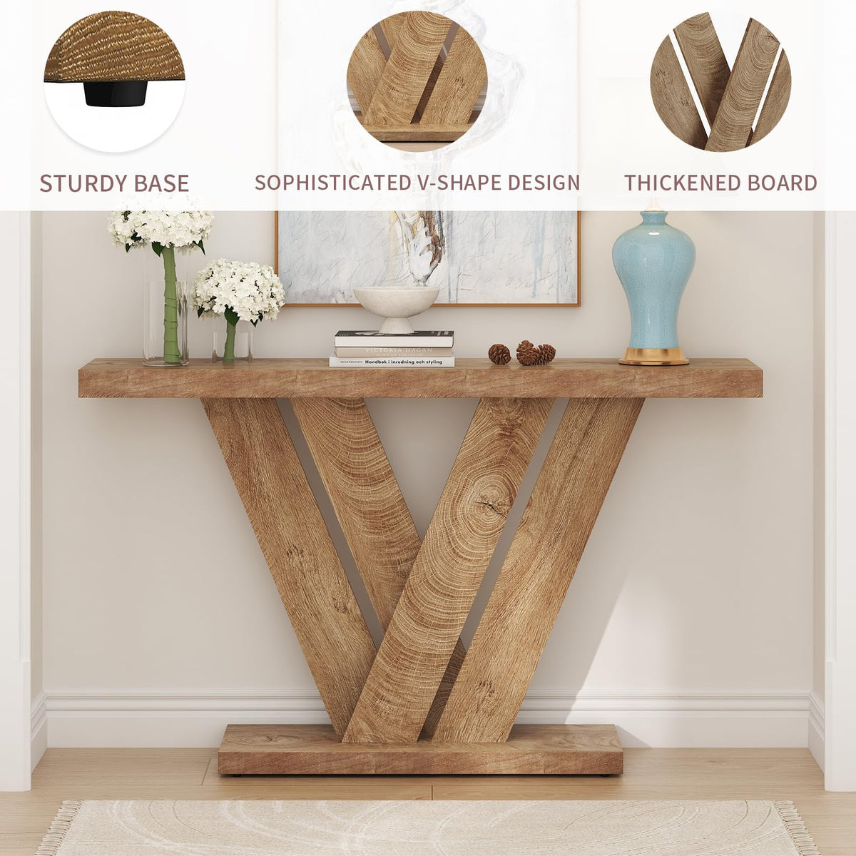 51" Wood Console Table P9219