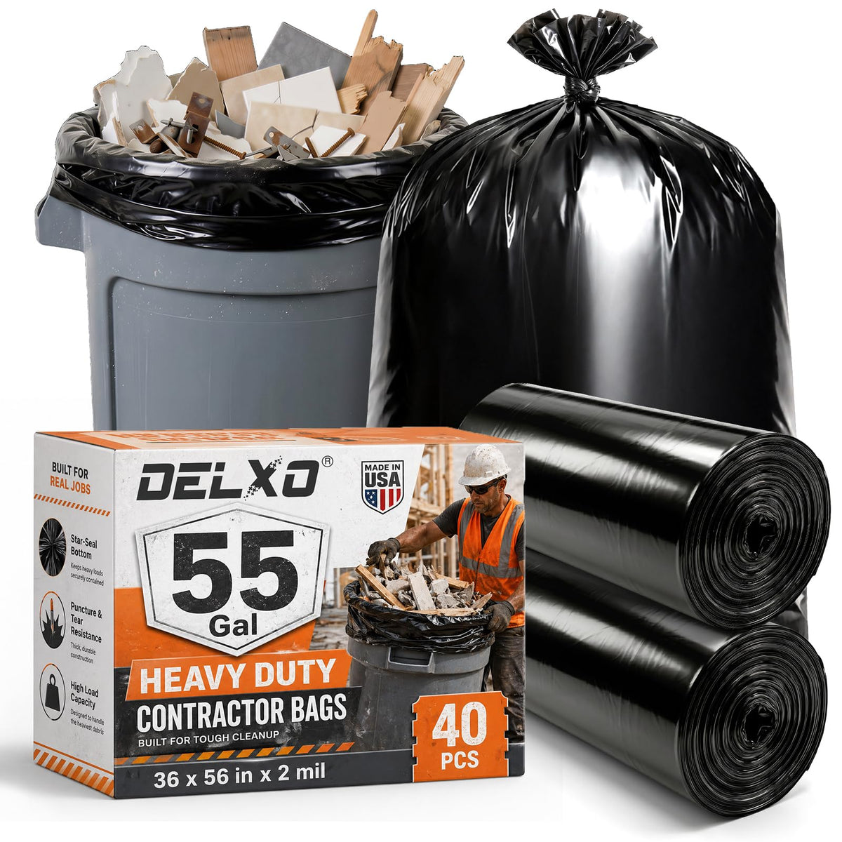 55-60 Gallon 40 Count Trash Bags I25181