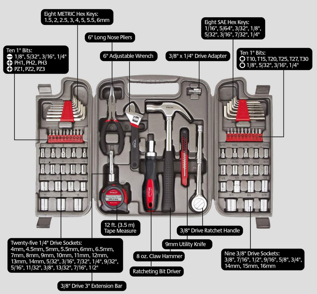 79 Piece SAE and Metric Tool Set P256