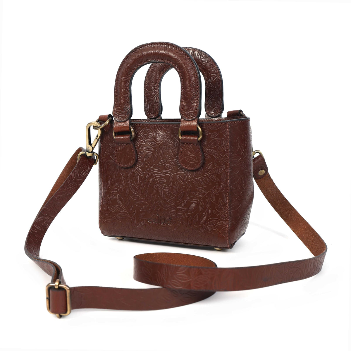 Genuine Leather Mini Tote Crossbody Bag K2308