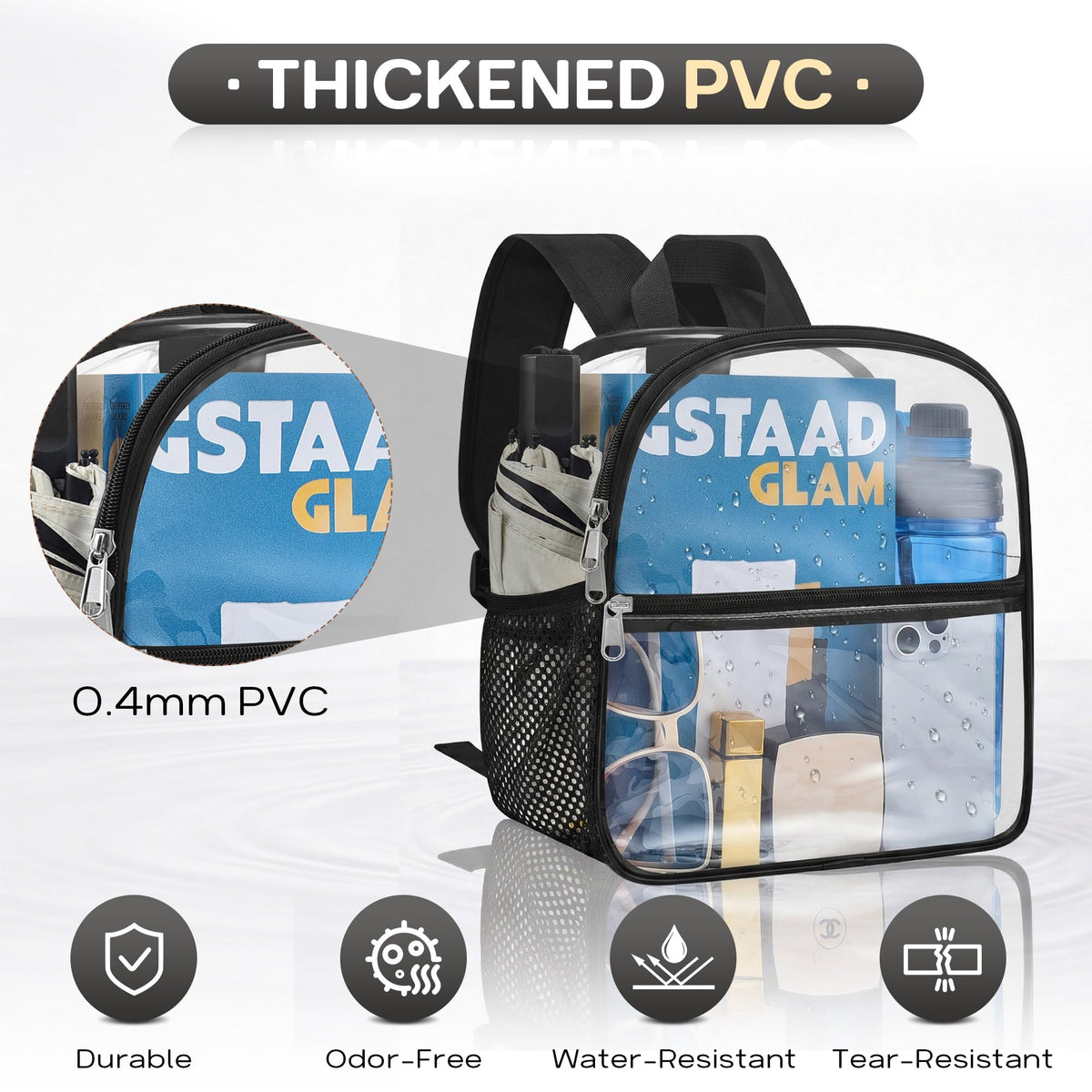 Clear Backpack 12x6x11 J3166