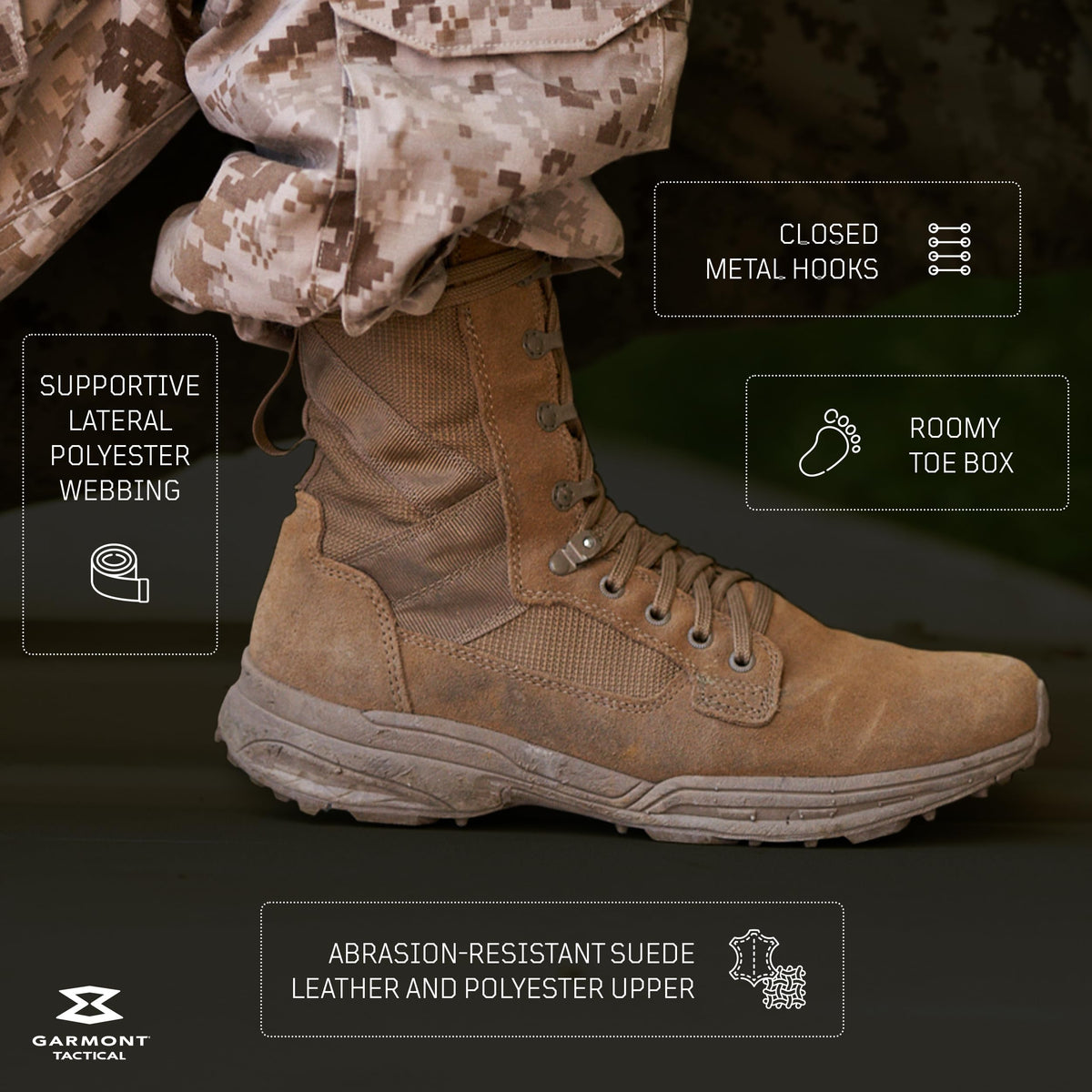 Suede Combat Boots K21507