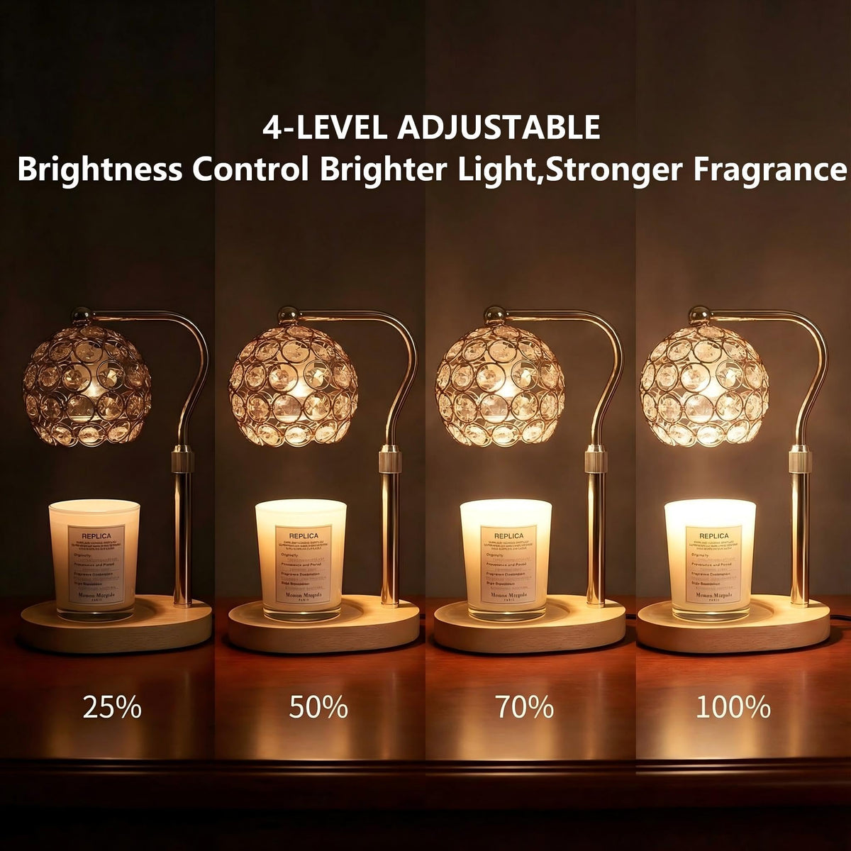Candle Warmer Lamp with Timer & Dimmer, Adjustable Height Y271565