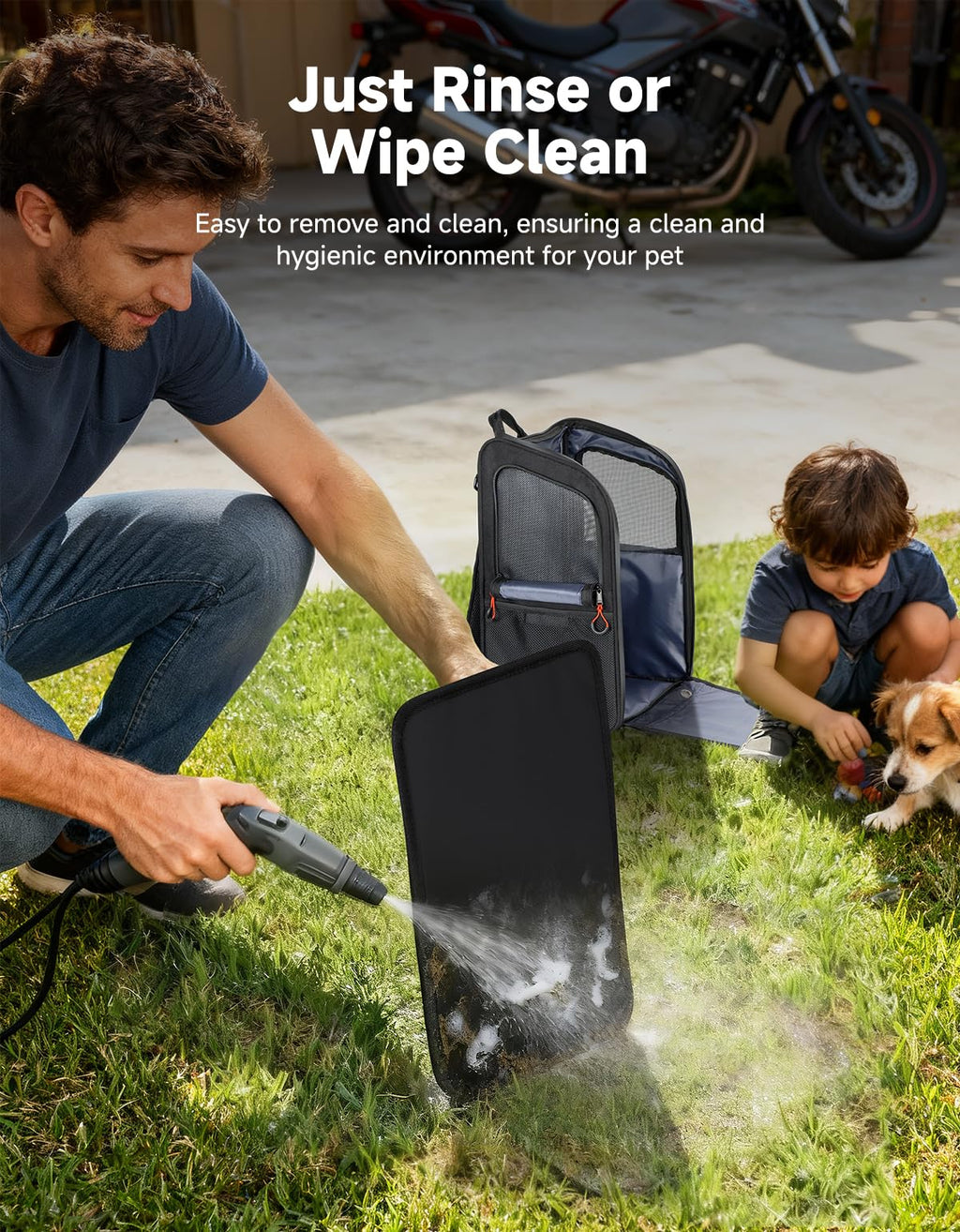 Expandable Motorcycle Dog Carrier U8649