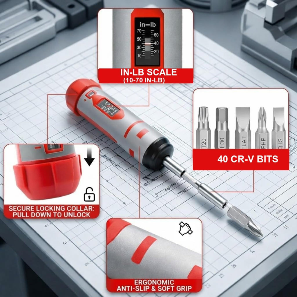 42-Piece Torque Screwdriver Set with 40 CR-V Bits G78882