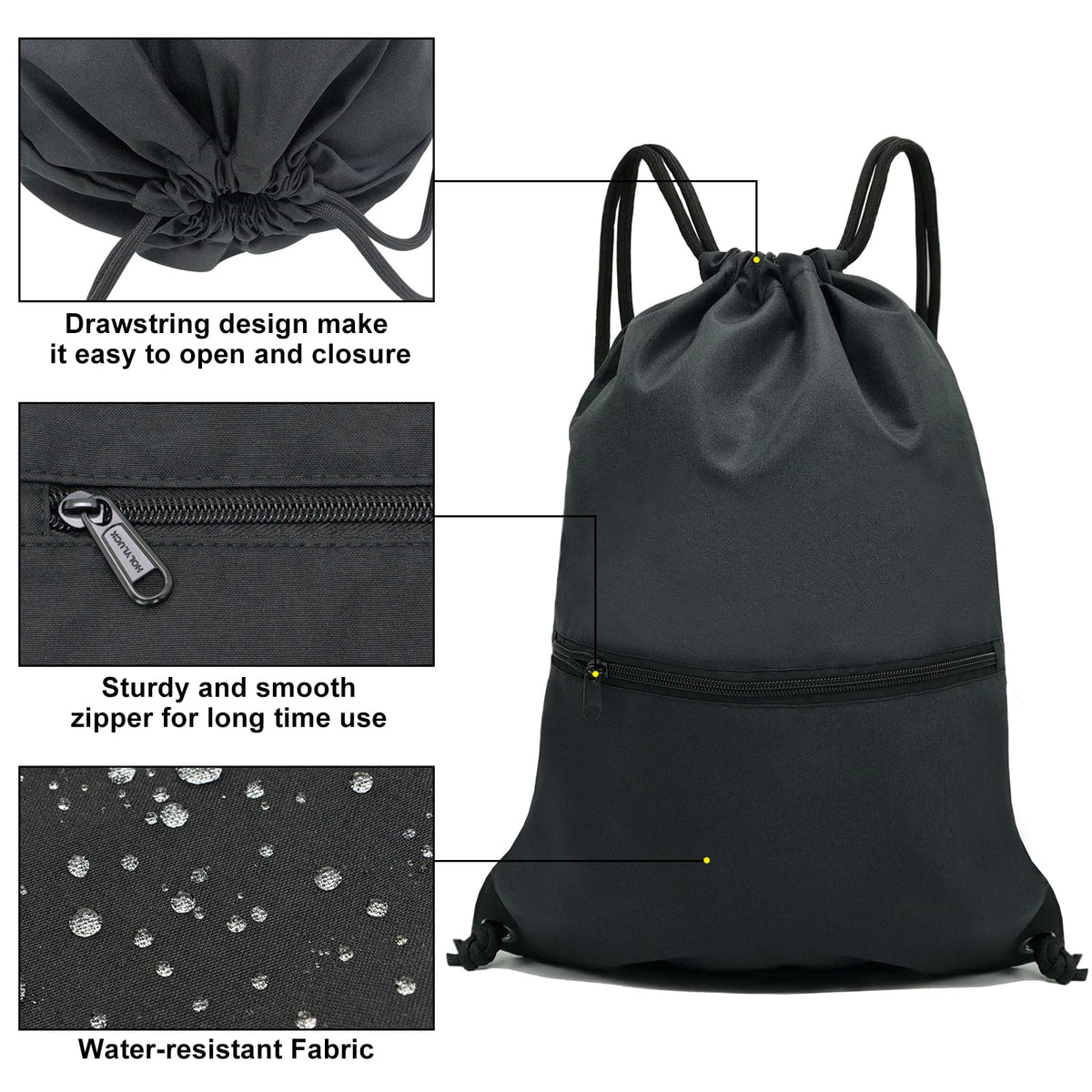 Drawstring Backpack Bag Sport Gym Sackpack B605839