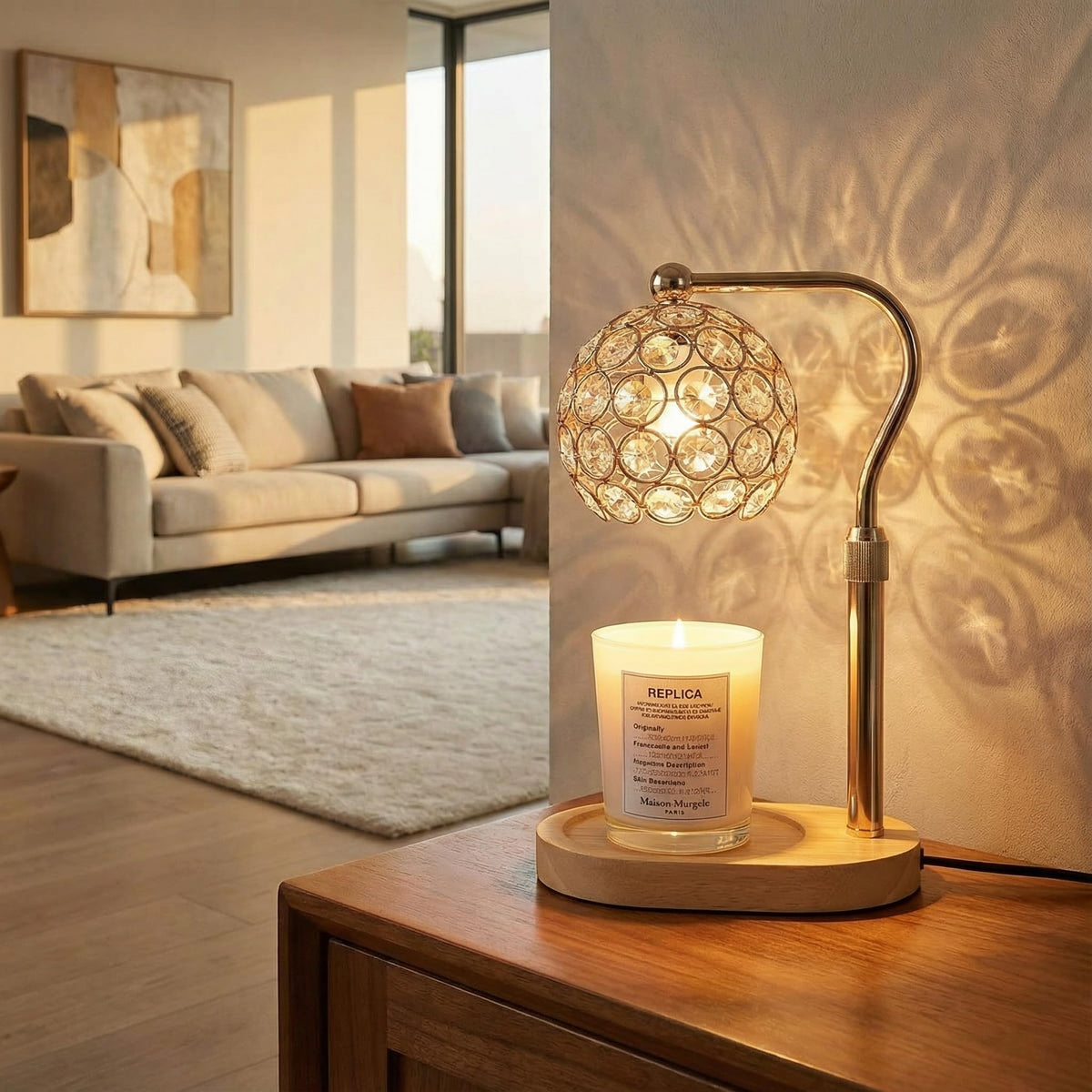 Candle Warmer Lamp with Timer & Dimmer, Adjustable Height Y271565