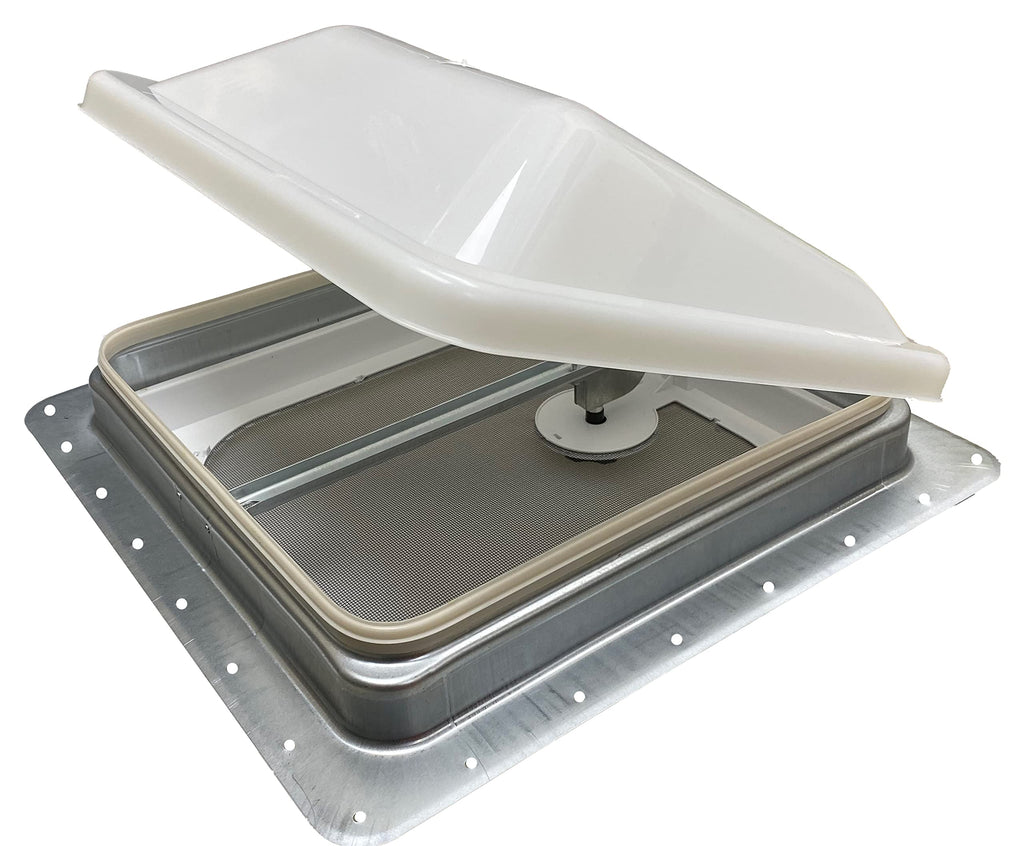 Non Powered RV Roof Vent White Lid V363
