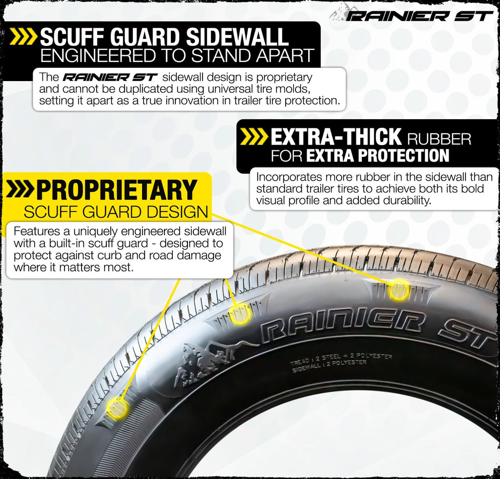 12 Inch Silver 5 Lug Trailer Tire Rim Assembly P979