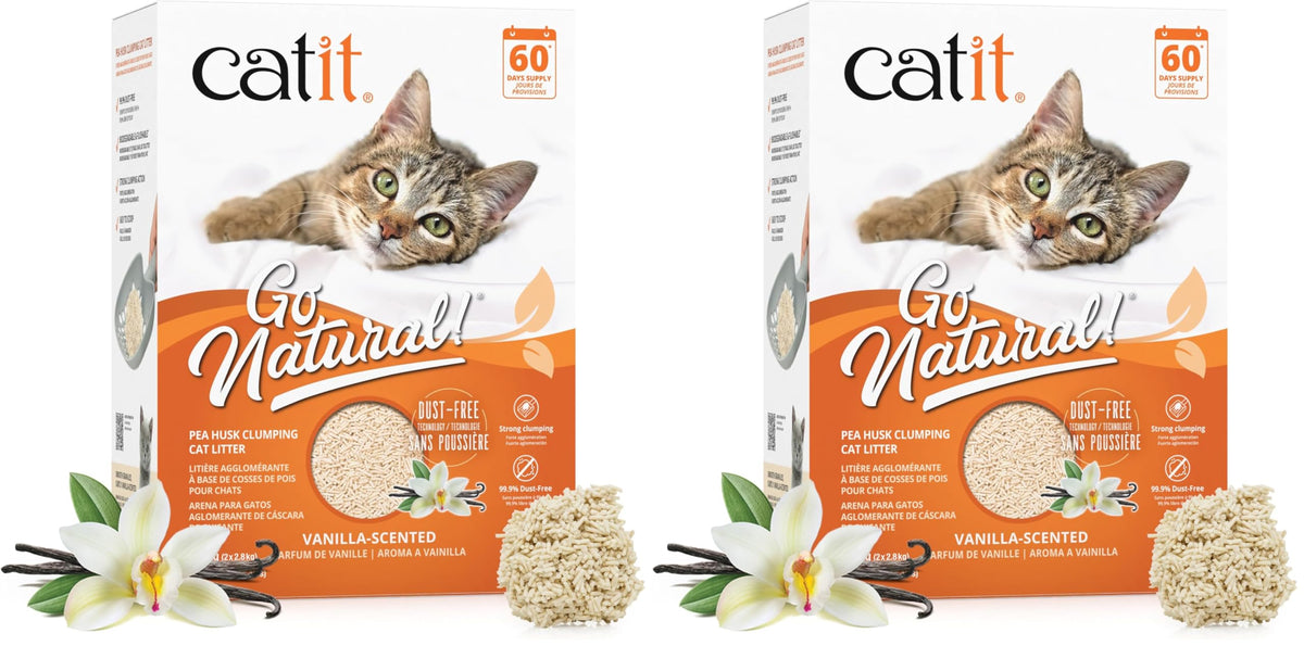 Pea Husk Clumping Cat Litter 12.3 lb Pack of 2 J793