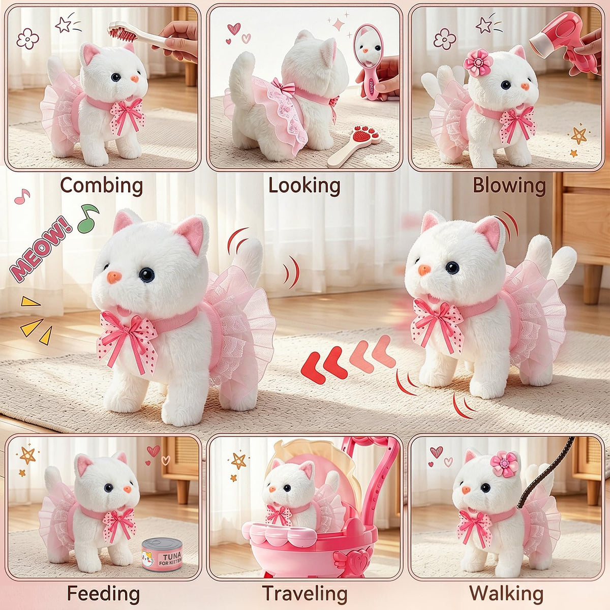 15PCS Cat Toys Playset S33109
