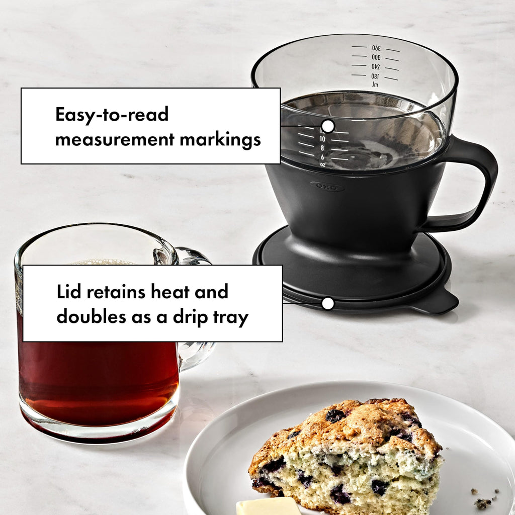 Single Serve Pour-Over Coffee Maker 12 oz Matte Black P17302