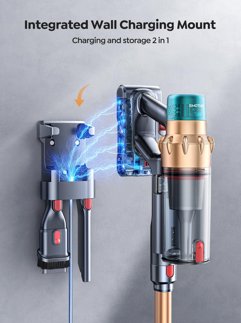 Cordless Vacuum Cleaner, 55KPA 650W 70Mins Stick Vacuum B660389