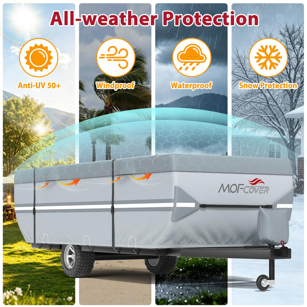 9 Layers Rip-Stop 14-16ft Pop Up Camper Cover D68628