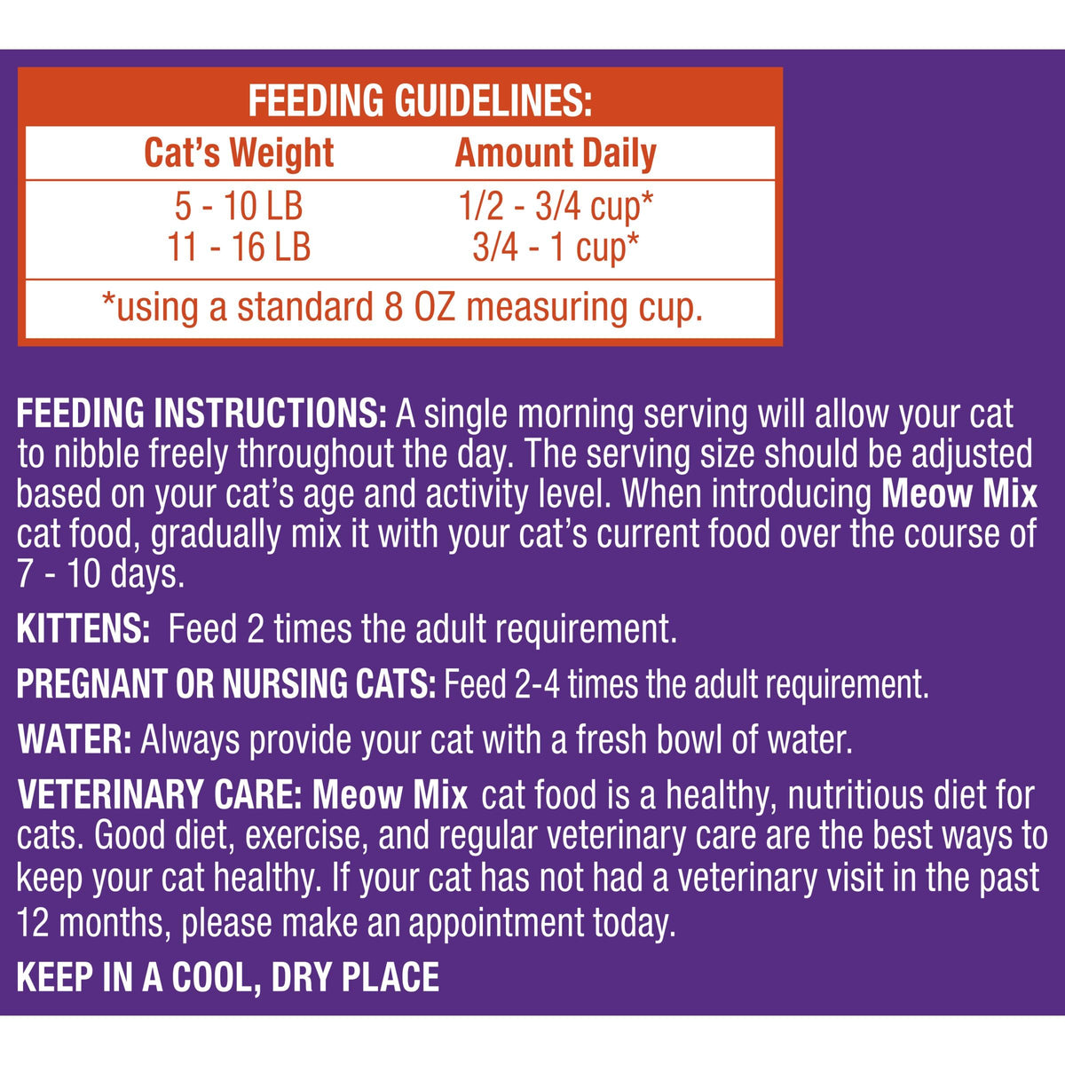 Dry Cat Food 18 oz Pouches X577204