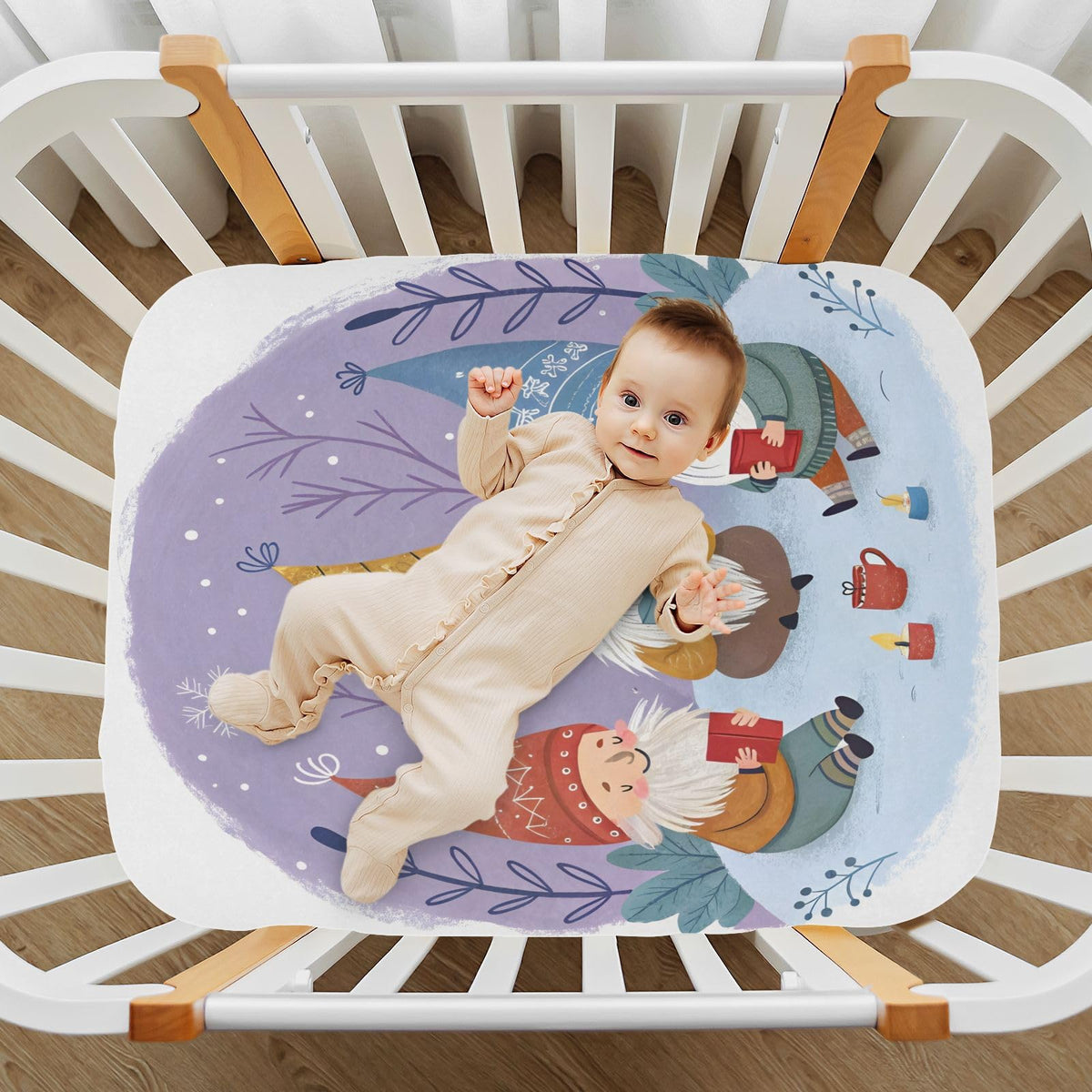 Watercolor Crib Sheet 52" x 28" E32895