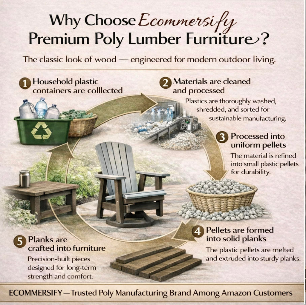 2FT All-Weather Poly Lumber Outdoor Glider Chair S583144