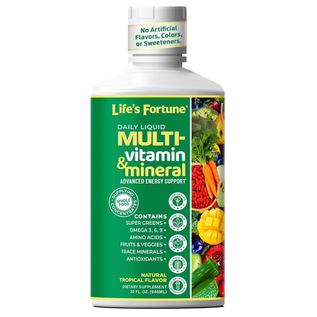 Liquid Multivitamin 90+ Nutrients Sugar Free Tropical Flavor 32 oz E946
