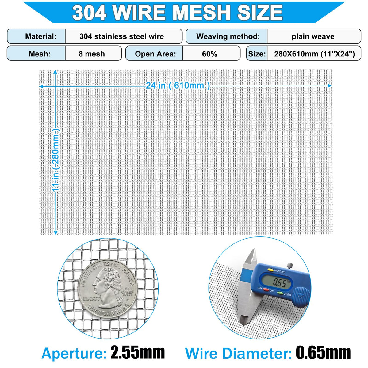 Stainless Steel 8 Mesh Wire Mesh Y9433