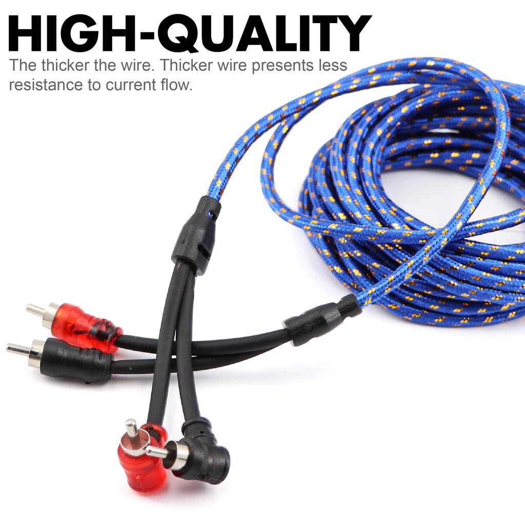 0 Gauge Pure OFC Amplifier Wiring Kit with Fuse Holder & RCA O62723