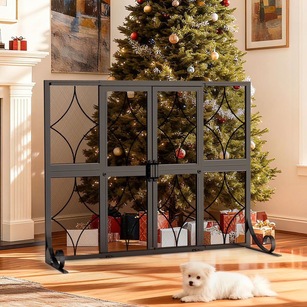 Fireplace Screen with Sliding Doors I420