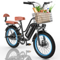 Peak 1000W 48V 13Ah Electric Bike with Rear Seat & Front Basket P1348