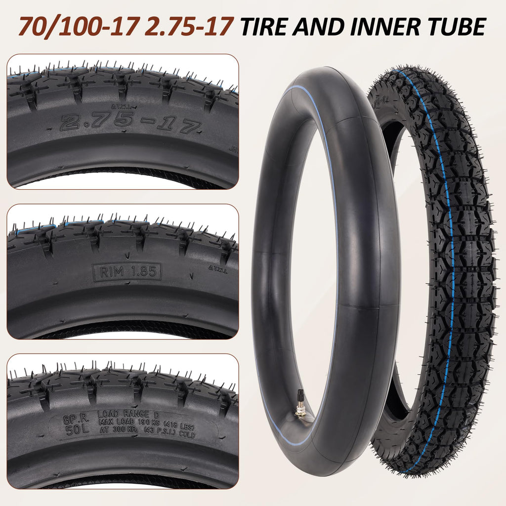 70/100-17 Tire and Inner Tube Set K5135