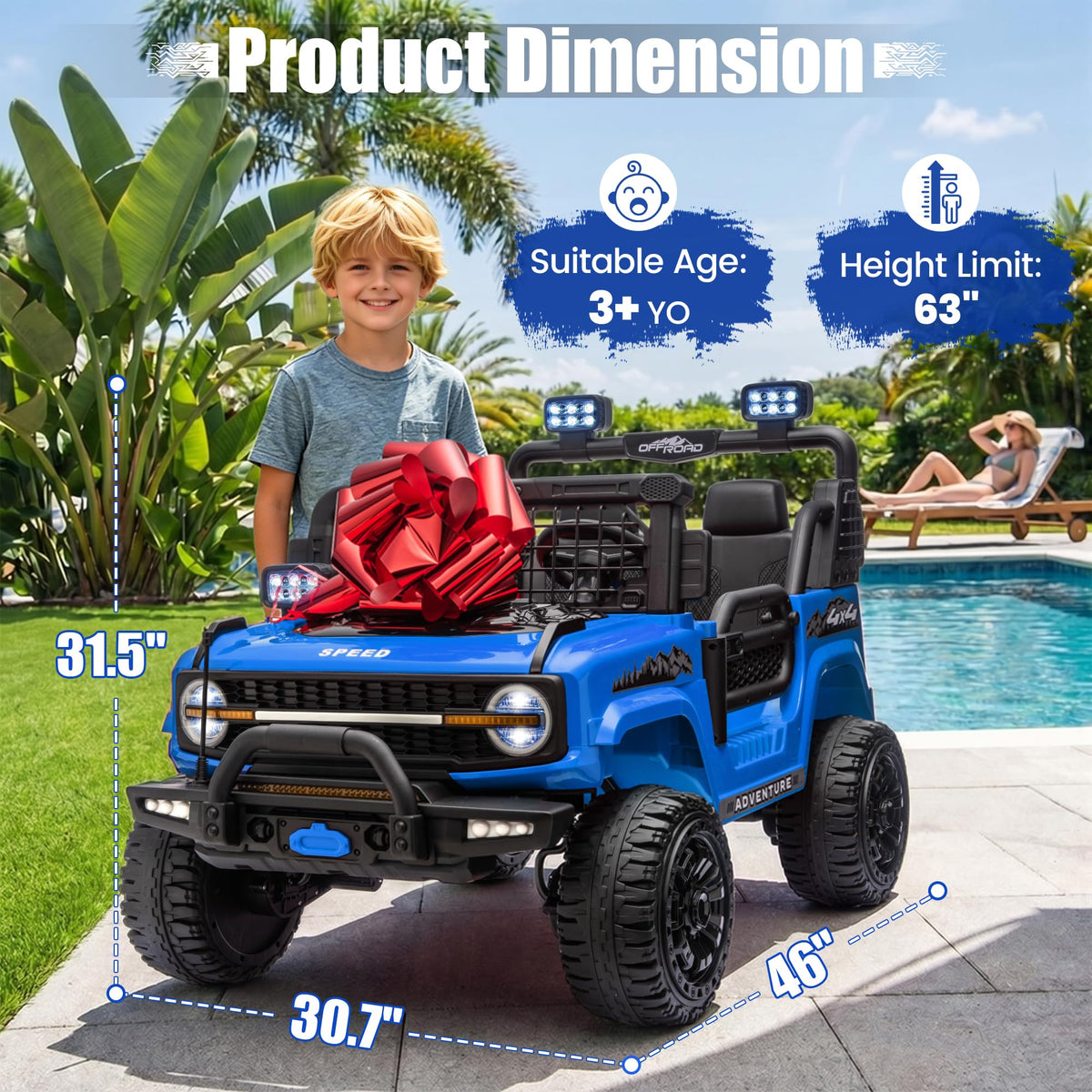 24V Electric 2 Seater Ride On Truck Toy with Remote Control I292153