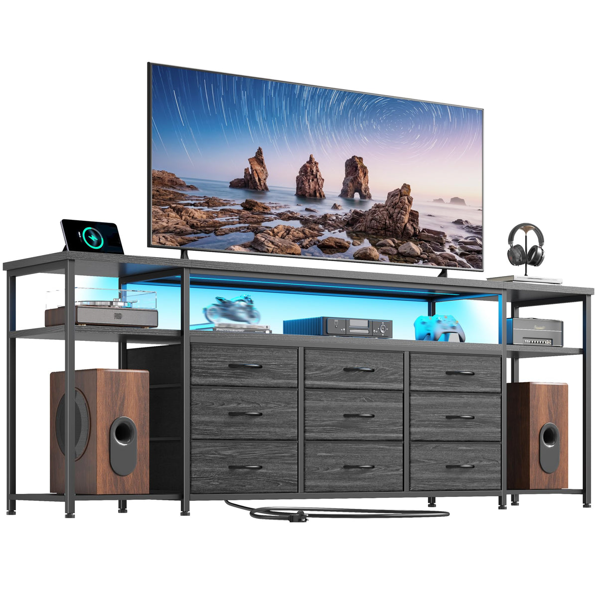 55" W TV Stand with 9 Drawers V23418